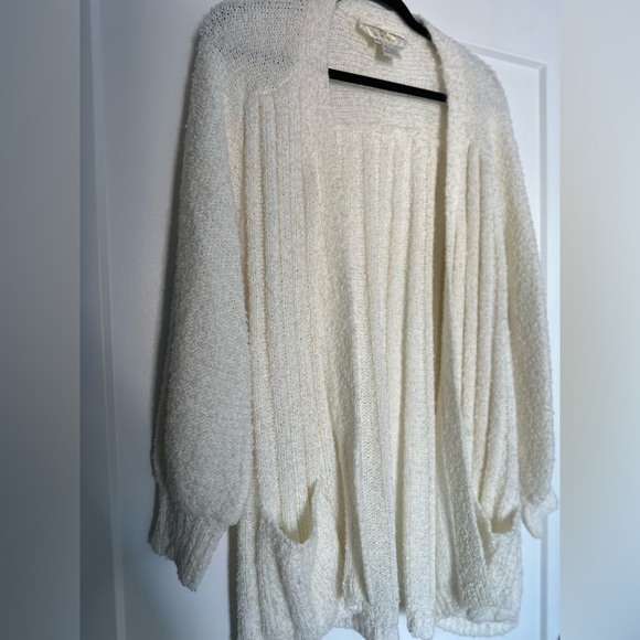 Vintage 70s 80s Lilly of California Hand Loomed Bouclé Knit Cardigan - Fits S-L - Picture 3 of 10